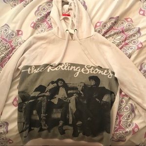 the rolling stones white hoodie